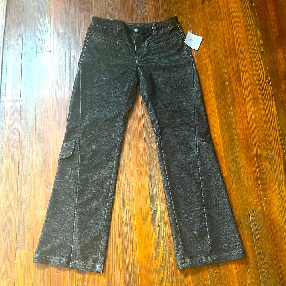 Athleta black corduroy jeans side pockets size 6